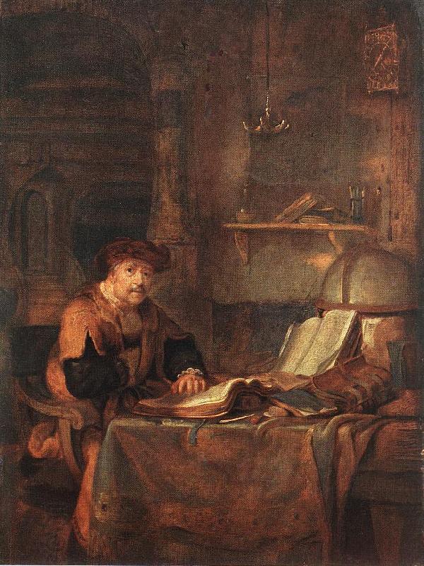 EECKHOUT, Gerbrand van den Scholar with his Books fgh oil painting picture